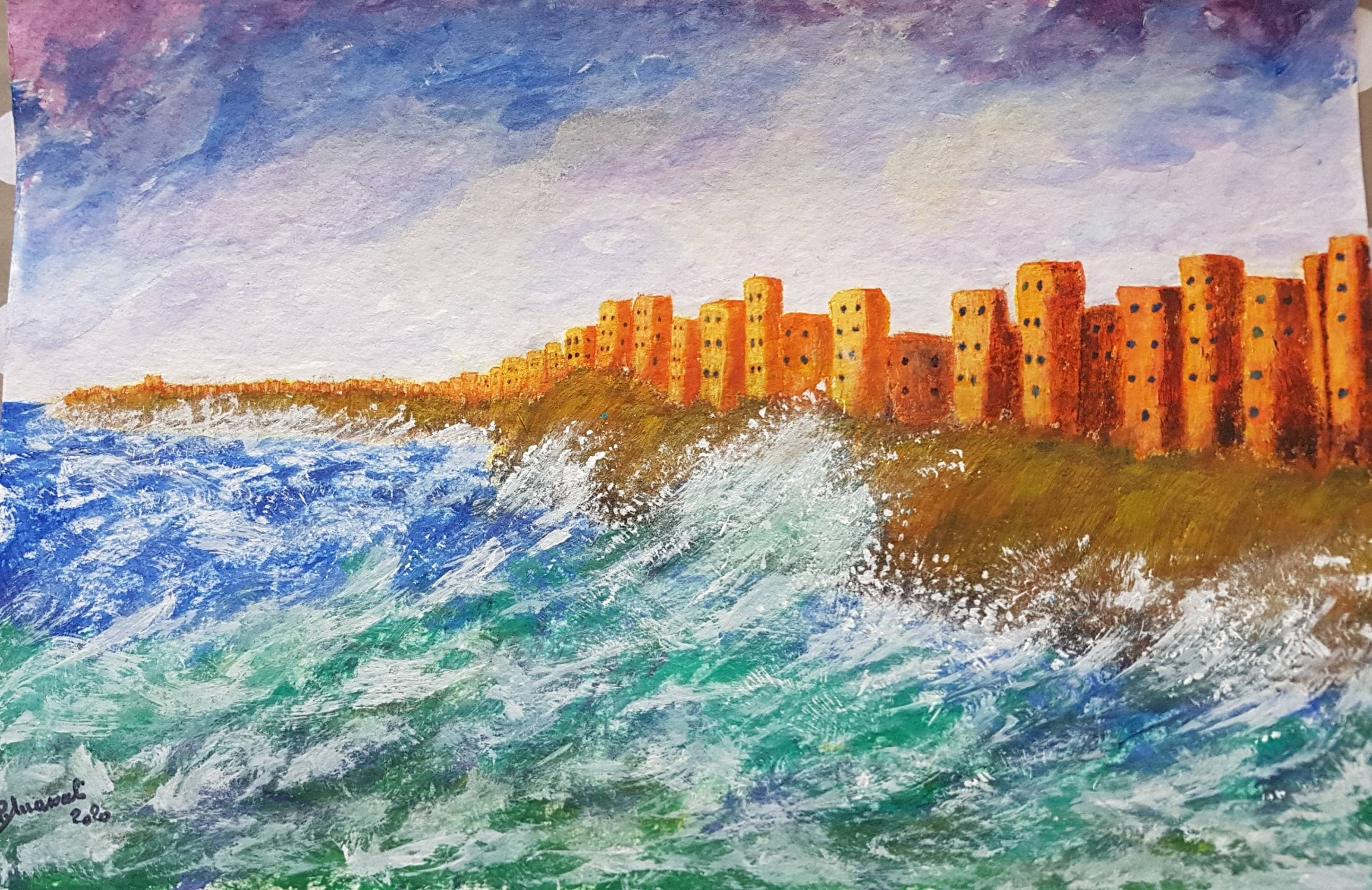 Opera d&apos;arte: Burrasca a Polignano di Patrizia Marocchi