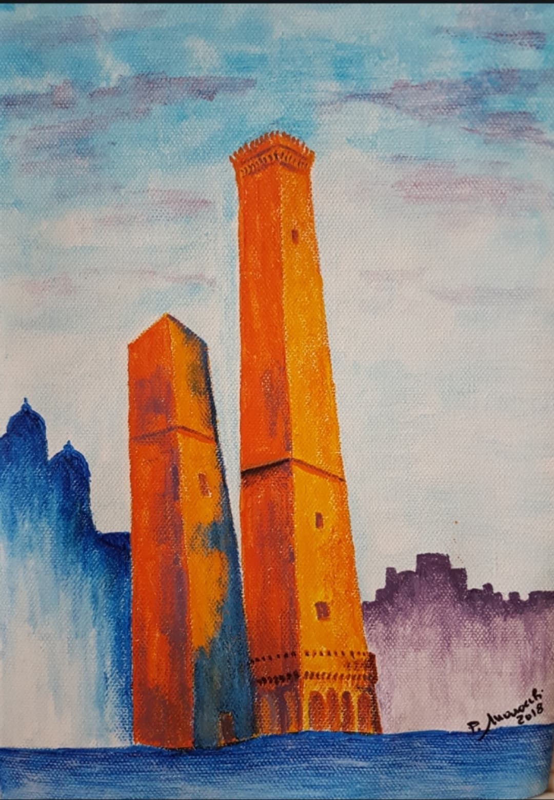 Opera d&apos;arte: Bologna - le torri di Patrizia Marocchi