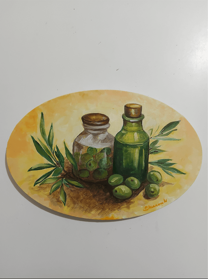 Opera d&apos;arte: Un filo d'olio - Baccanale 2024 di Patrizia Marocchi